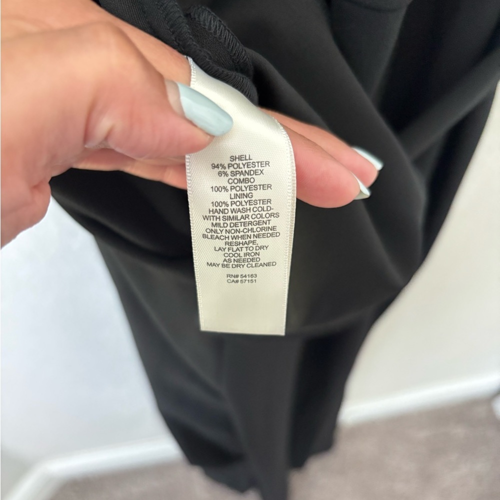 Eliza J Black Pleated Flutter-Sleeve Jumpsuit size 14W - Picture 9 of 9